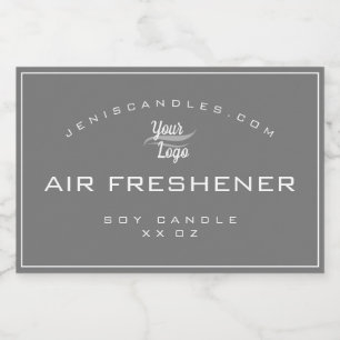 Minimalist Grey Logo Template Simple Style Candle Food Label