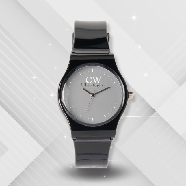 Minimalist Grey Monogram Watch (Creator Uploaded)