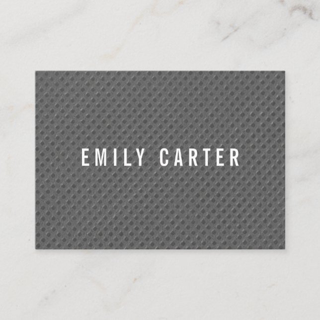 Minimalist Grey Pattern Business Card (Front)