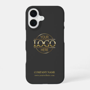 Minimalist Grey Promotional Company Business Logo iPhone 16 Case