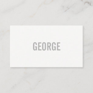 Minimalist / Grey Text Business Card