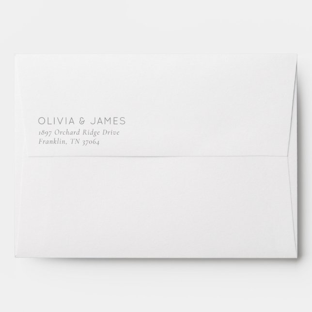 Minimalist Grey Typographic Envelope (Back (Top Flap))