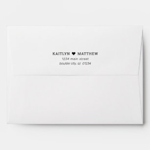 Minimalist Grey with Black Script Return Address Envelope