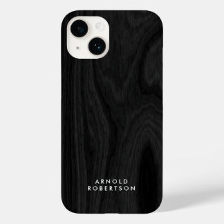 Minimalist Grey Wooden Pattern Stylish Elegant Case-Mate iPhone 14 Case