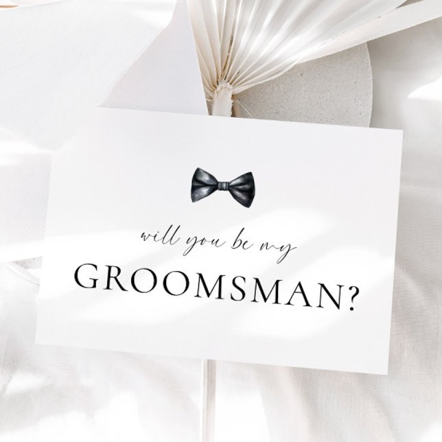 Minimalist Groomsman Proposal Card (Creator Uploaded)