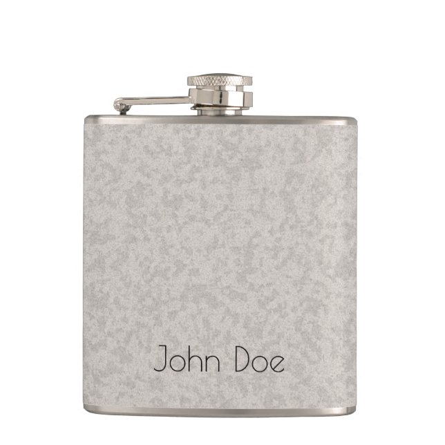 Minimalist Groomsmen Gifts put your Name Hip Flask (Front)