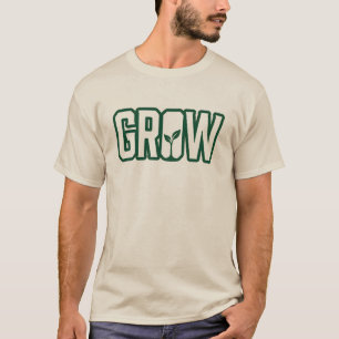 Minimalist "GROW" Plant Lover & Sprout T-Shirt