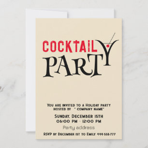 Minimalist grundge cocktail party corporate invitation