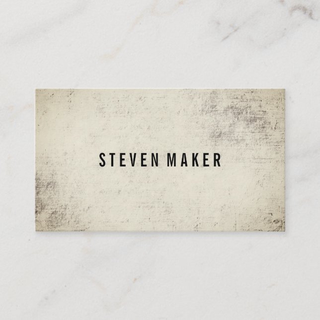 Minimalist Grunge Business Card (Front)