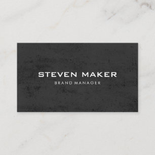 Minimalist Grunge Slate Grey Business Card