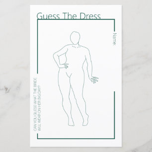Minimalist Guess the Dress Plus Size Bridal Shower