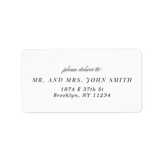 Minimalist guest addressing, address labels