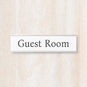 Minimalist Guest Room Door Sign
