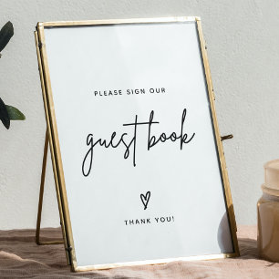 Minimalist Guestbook Wedding   Sign Our Guestbook