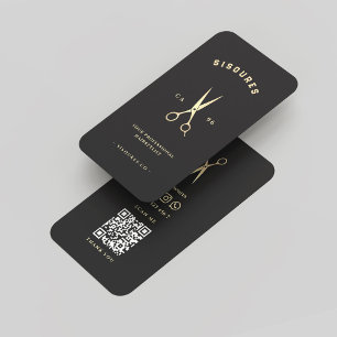 Minimalist Hairstylist Barbershop Scissors Business Card