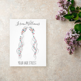 Minimalist Hairstylist Bride Wavy Hair Chic Floral Flyer