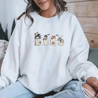 Minimalist Halloween Ghost Squad | Cute Spooky  Sweatshirt