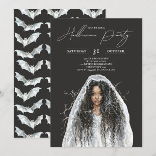 Minimalist Halloween Haunted Forest  Invitation