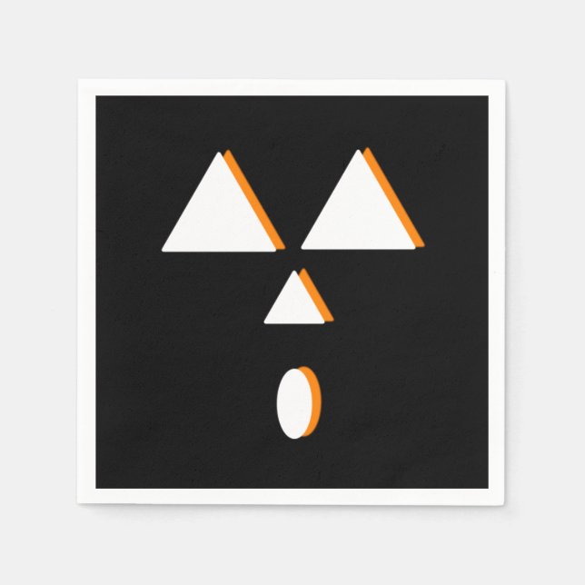 Minimalist Halloween Pumpkin Carving Party Napkin (Front)