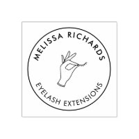 Minimalist Hand and Lashes Circle Logo