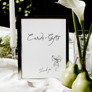 Minimalist Hand Drawn Cards and Gifts Wedding Sign