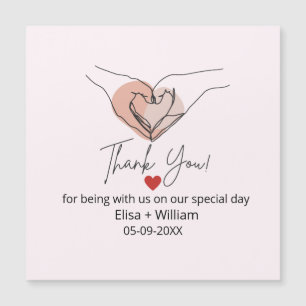 Minimalist Hand Heart Gesture Wedding Guest Gift