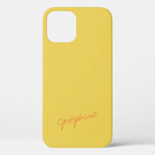 Minimalist Hand Lettering Name Yellow and Orange Case-Mate iPhone Case