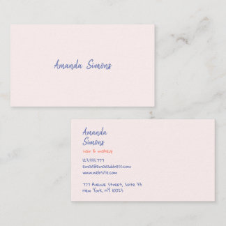Minimalist hand writing Business Card