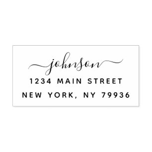 Minimalist Hand Written Return Address Rubber Stamp