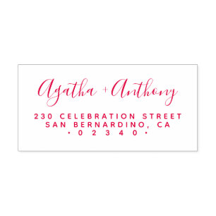 Minimalist Hand-written Wedding Return Address Self-inking Stamp