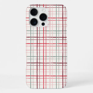 Minimalist HandDrawn Wobbly Grid Check Multicolor iPhone 16 Pro Max Case