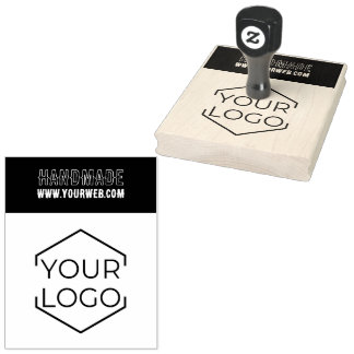 Minimalist Handmade Business Logo Custom  Rubber Stamp