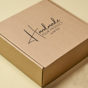 Minimalist Handmade Product, Small Business Large  Rubber Stamp