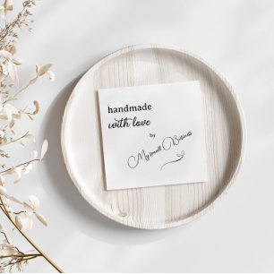 Minimalist Handmade with Love Thank You Enclosure Card