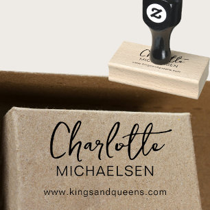 Minimalist, handwriting rubber stamp