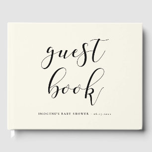 Minimalist handwritten Baby shower Guest Book