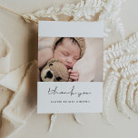 Minimalist handwritten Baby shower thank you Postcard<br><div class="desc">Modern and simple baby shower thank you card. Fully customisable with your baby's picture,  name and other details. Fully editable colours.</div>