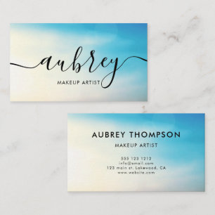Minimalist Handwritten Calligraphy   Custom Business Card