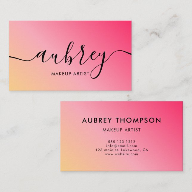 Minimalist Handwritten Calligraphy | Custom Business Card (Front/Back)