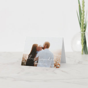 Minimalist Handwritten Feliz Navidad Photo Holiday Card
