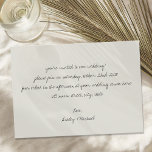 Minimalist Handwritten Letter Wedding Invitation<br><div class="desc">Create your own wedding invitations in a casual handwritten style calligraphy. Personalise all text in this design with your details of your special day.</div>