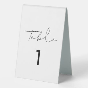 Minimalist handwritten number