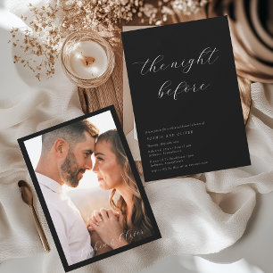 Minimalist Handwritten Rehearsal Dinner Invitation