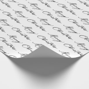 Minimalist Handwritten Script Merry Christmas Wrapping Paper
