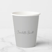 Minimalist Handwritten Script Name Grey