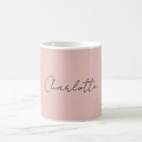 Minimalist Handwritten Script Name Rose Gold