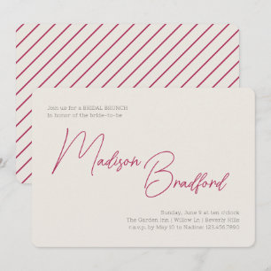 Minimalist Handwritten Script Pink Bridal Shower Invitation