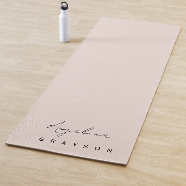 Minimalist handwritten script, simple and modern  yoga mat (In Situ)