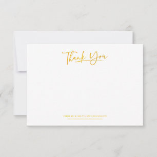 Minimalist Handwritten Script Thank You Card