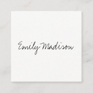 Minimalist / Handwritten Square Business Card